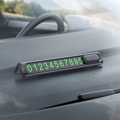 Автовізитка парковочна для мобільного номера Borofone FC3 (Чорно-сірий)