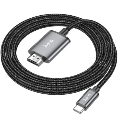 кабель hoco ua27 type-c - hd tv 2m metal gray 