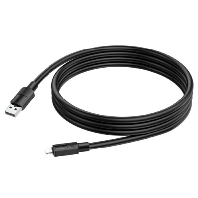 кабель hoco x84 solid usb - lightning 2.4a/1m (чорний) 