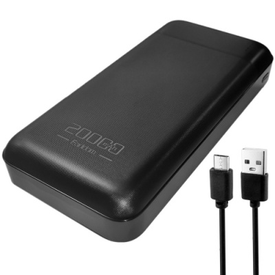 додаткова батарея power bank earldom et-pb50 20000mah 2usb/micro usb (чорний) 