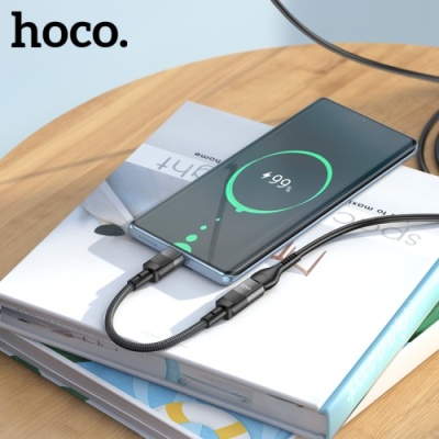 перехідник hoco u107 type-c - lightning (чорний) 