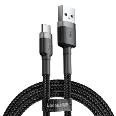 кабель baseus cafule usb - type-c 3.0a/0.5m (catklf-ag1) (black-grey) 