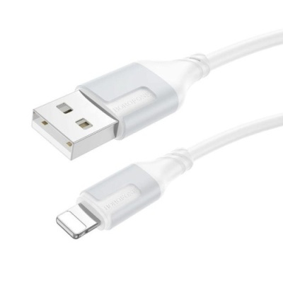 кабель borofone bx101 creator usb - lightning 2.4a/1m (бiлий) 