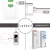 мережевий подовжувач earldom es-sc12 eu 8in1 5xusb + 3xusb-c/1м (білий) 