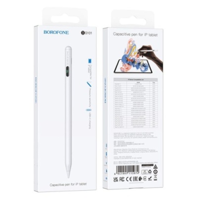 стилус borofone bg101 active capacitive pen (ipad) (білий) 