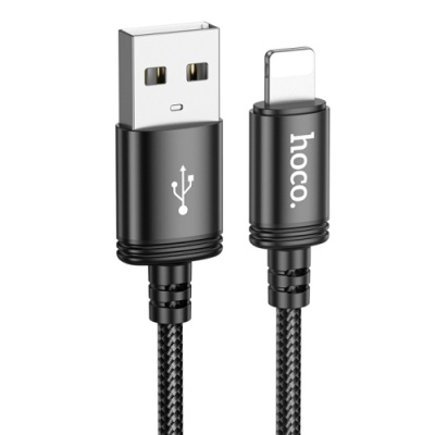 кабель hoco x89 wind usb - lightning 2.4a/1m (чорний) 