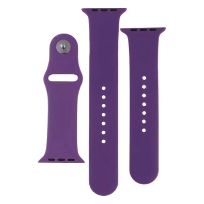 ремінець для apple watch band silicone two-piece 42/44/45/49 mm (43, grape) 
