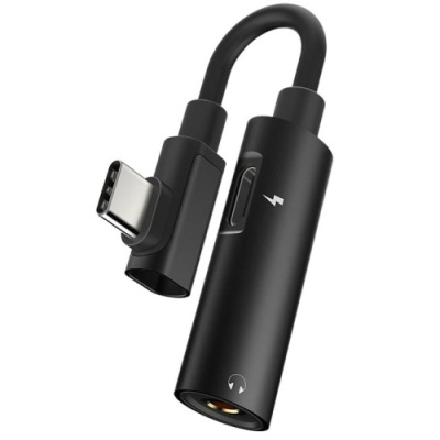 перехідник hoco ls19 type-c - aux (3.5mm) (чорний) 