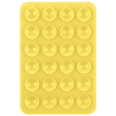 Купить силіконова тримач-присоска двостороння для телефону double side silicone (80*55 мм) (жовтий) онлайн