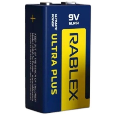 батарейка rablex 9v krona alk ultra plus (1шт) 