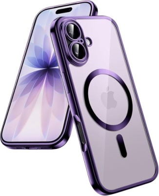 Купить чохол tpu metallic full camera with magsafe для apple iphone 17 (dark purple) онлайн