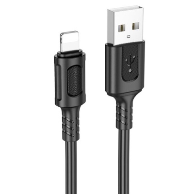 кабель borofone bx111 usb - lightning 2.4a/1m (чорний) 
