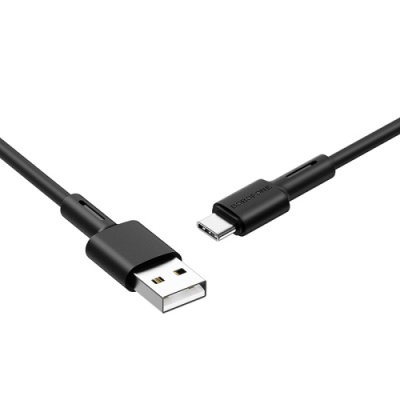 кабель borofone bx31 silicone usb - type-c 3.0a/1m (чорний) 