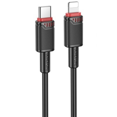 кабель borofone bx110 type-c - lightning pd27w/1м (чорний) 