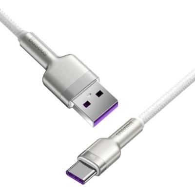 кабель baseus cafule metal usb - type-c 66w/1m (cakf000102) (white) 