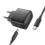 мережевий зарядний пристрій hoco cs61a 1usb/18w/qc3.0 + 1type-c/30w/pd + (type-c - type-c) (чорний) 
