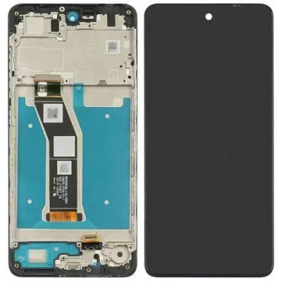 дисплей для motorola moto g04, чорний, з рамкою (original china)