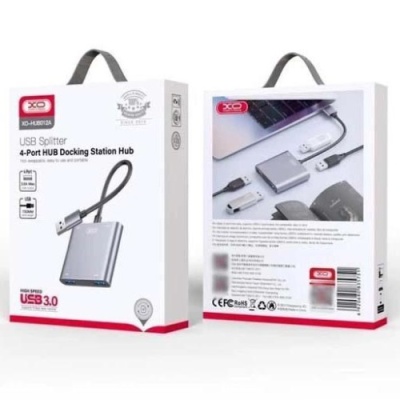 usb hub адаптер xo-hub012a (чорний) 