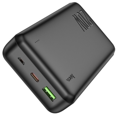 додаткова батарея power bank hoco j87a pd20w+qc3.0 20000 mah (чорний) 