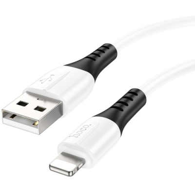 кабель hoco x82 silicone usb - lightning 2.4a/1m (білий) 