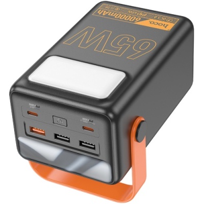 додаткова батарея power bank hoco j110a powerful pd65w 60000 mah (чорний) 