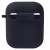Купить чохол silicone case with fibra для навушників airpods 1/2 (dark blue) онлайн