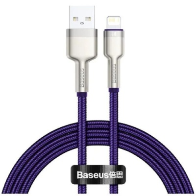 кабель baseus cafule metal usb - lightning 2.4a/1m (caljk-a05) (purple) 