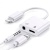 перехідник xo nbr172b lightning male - lightning (female) + 3,5 (female) with control (білий) 