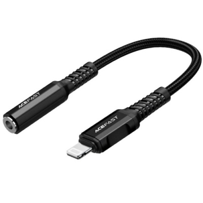 перехідник audio acefast c1-05 lightning - jack 3.5 (чорний) 