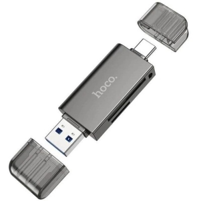 картрідер hoco hb39 type-c (сірий) 