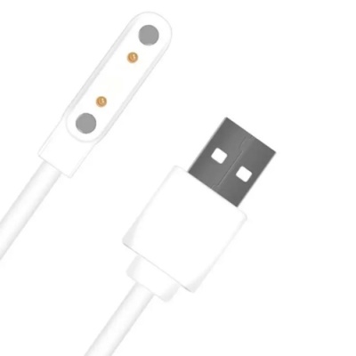 зарядний пристрій для смарт-годинника магнітний (2 pin) 7,8mm*14,3mm (білий) 