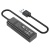 usb hub hoco hb25 easy mix 4-in-1 converter (usb to usb3.0+usb2.0*3) (чорний) 