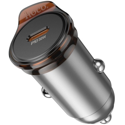 Автомобільний Зарядний Пристрій Hoco NZ16 PD30W (1Type-C) (сірий)