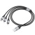 кабель hoco x102 3in1 usb - (lightning+microusb+type-c) 2.4a/1m (чорний) 
