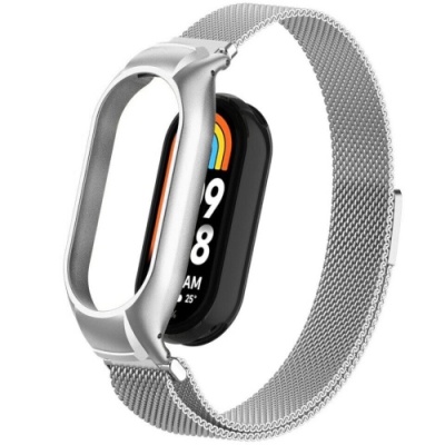 ремінець для xiaomi mi band 8/9/10 (milan vintage weaving vs magnet) (сталевий) 