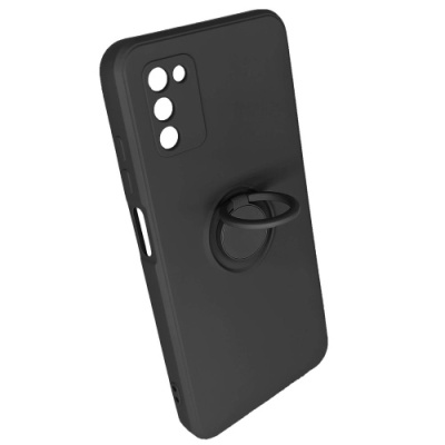 Купить силіконовий чохол soft silicone casevsmagnet ring для samsung a037 galaxy a03s - black онлайн