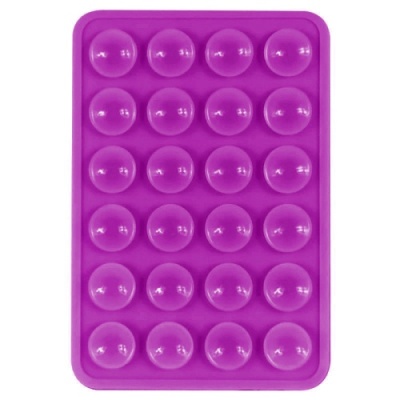 Купить силіконова тримач-присоска телефону sticker side silicone (3m килимок липучка) (фіолетовий) онлайн