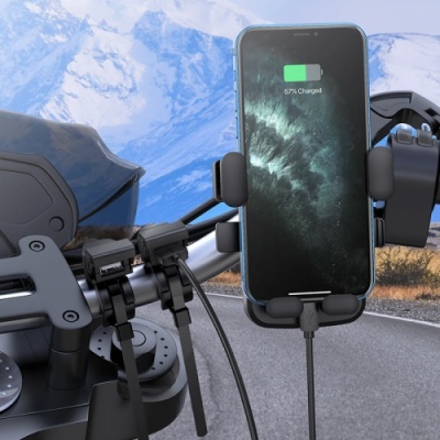 зарядний пристрій для мотоцикла hoco z45a 2usb/2.4a (чорний) 