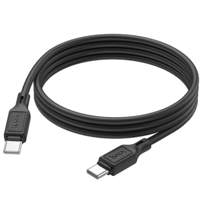 кабель hoco x90 cool silicone (pd) type-c - type-c 60w 3a/1m (чорний) 