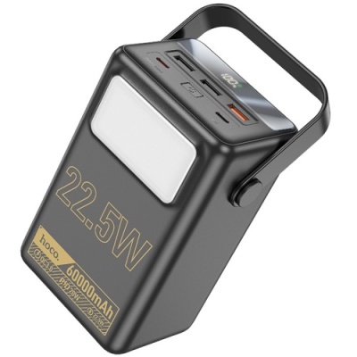 додаткова батарея power bank hoco j110 powerful 22.5w 60000 mah (чорний) 