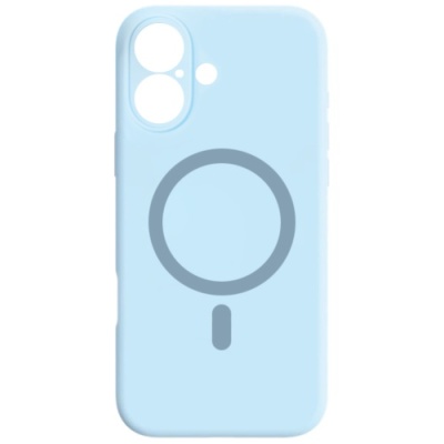 Купить чохол silicone case full camera with magsafe для apple iphone 16 (blue) онлайн