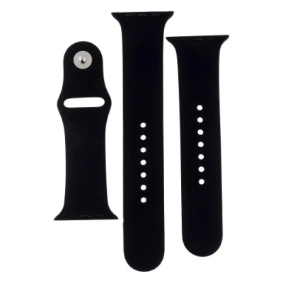 ремінець для apple watch band silicone two-piece 42/44/45/49 mm (18, black) 