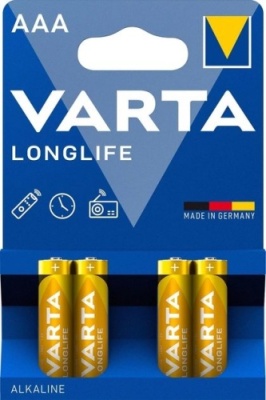 батарейка varta longlife lr3 aaa 4103 bl (4шт) 