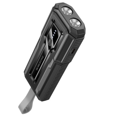 додаткова батарея power bank borofone bj54 graceful pd20w+qc3.0 22.5w flashlight 10000 mah (чорний) 