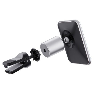 Автотримач Borofone BH43 Xperience Magnetic Wireless Charging (Чорно-Сталевий)