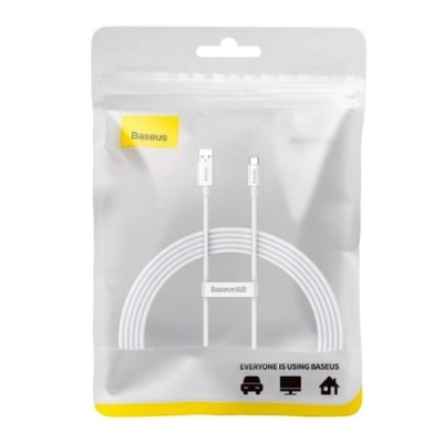 кабель baseus superior series fast charging data usb - type-c 100w/2m (p10320102214-03) (white) 