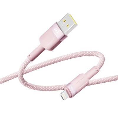 кабель ridea rc-cp43 colorpro usb - lightning 12w 1.2m (рожевий) 