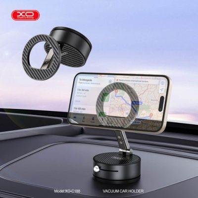 Автотримач XO C188 Vacuum Cup (Чорний)