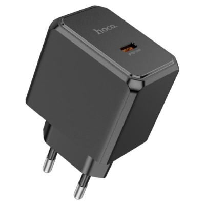 мережевий зарядний пристрій hoco cs13a 1type-c/20w/pd (чорний) 
