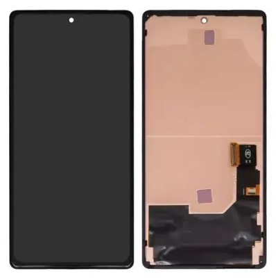 дисплей для google pixel 6, чорний, з рамкою, (oled)
